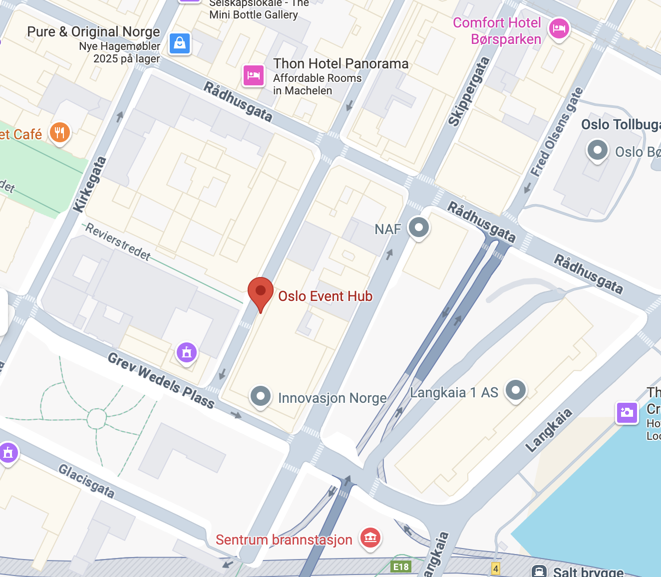 Kart: Oslo Event Hub