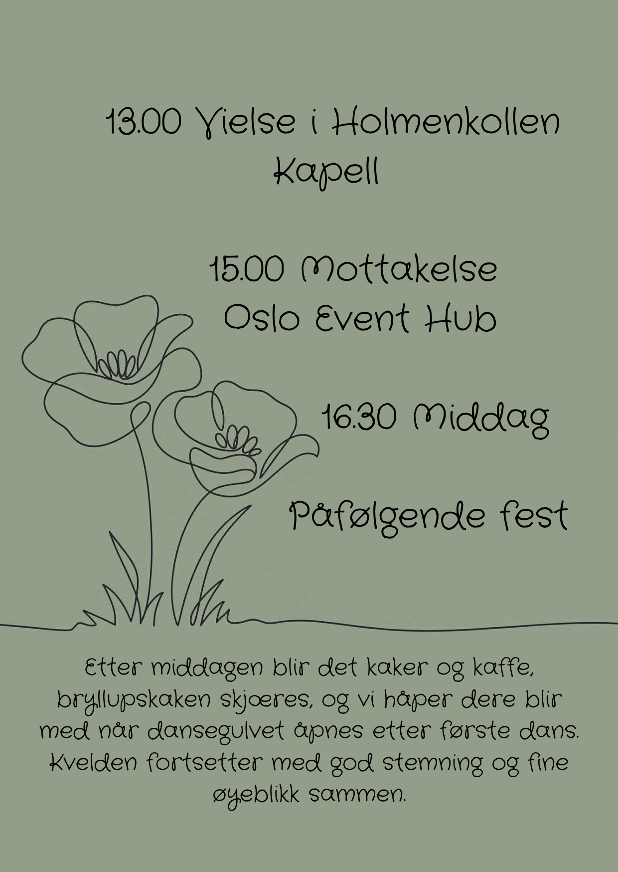 Program for bryllupet